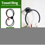 5/10/20pcs Bathroom Hardware Set, Matte Black/Brushed Nickel/Brushed Gold Bathroom Hardware Set, Including 16" Hand Towel Bars, Toilet Paper Holders, Towel Rings, Robe Towel Hooks (10pcs, Black) - Image 6