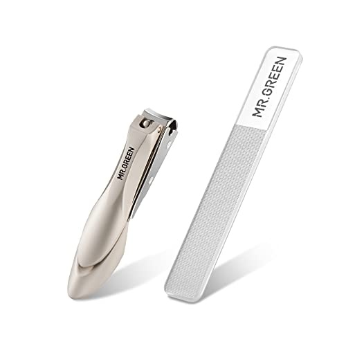 MR.GREEN Baby Safety Nail Clippers Nail Care Clippers Fingernail Cutter Newborn Baby Convenient Nail File Manicure Tools (Baby Nail Clipper+Nano Glass File) - Image 1