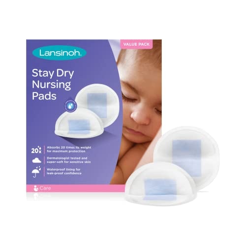 Lansinoh Stay Dry Disposable Nursing Pads, Soft and Super Absorbent Breast Pads, Breastfeeding Essentials for Moms, 200 Count - Image 1