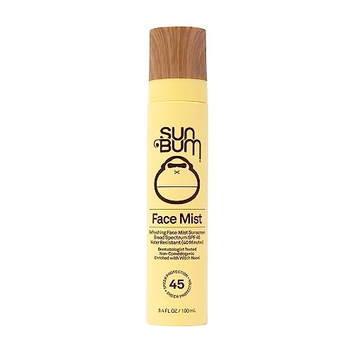 Sun Bum Original SPF 45 Sunscreen Face Mist | Vegan and Hawaii 104 Reef Act Compliant (Octinoxate & Oxybenzone Free) Broad Spectrum Moisturizing UVA/UVB Sunscreen with Witch Hazel | 3.4 oz - Image 1