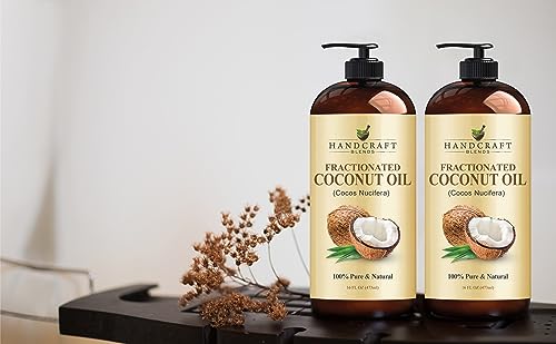 Handcraft Blends Fractionated Coconut Oil - 16 Fl Oz - 100% Pure and Natural - Premium Grade Oil for Skin and Hair - Carrier Oil - Hair and Body Oil - Massage Oil - Hair Tonic - Image 2