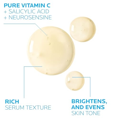 La Roche-Posay Pure Vitamin C Face Serum with Hyaluronic Acid & Salicylic Acid, Anti Aging Face Serum for Wrinkles & Uneven Skin Texture to Visibly Brighten & Smooth. Suitable for Sensitive Skin - Image 5