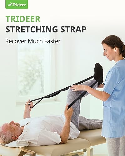 Trideer Stretching Strap Yoga Strap Physical Therapy for Home Workout, Exercise, Pilates and Gymnastics, 10 Loops Non-Elastic Stretch Bands with Aesthetic Packaging for Women & Men (Black) - Image 8