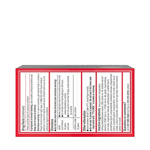 Tylenol Extra Strength Acetaminophen Rapid Release Gels, Pain Reliever & Fever Reducer, 100 ct - Image 8