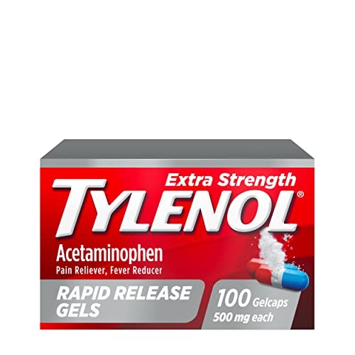 Tylenol Extra Strength Acetaminophen Rapid Release Gels, Pain Reliever & Fever Reducer, 100 ct - Image 1