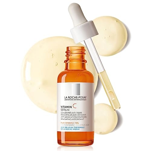 La Roche-Posay Pure Vitamin C Face Serum with Hyaluronic Acid & Salicylic Acid, Anti Aging Face Serum for Wrinkles & Uneven Skin Texture to Visibly Brighten & Smooth. Suitable for Sensitive Skin - Image 1