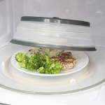 Tovolo Vented Collapsible Medium Microwave Cover (Charcoal) - Splatter Guard & Colander Kitchen Gadget for Food & Meal Prep / Dishwasher-Safe, BPA-Free Silicone & Plastic - Image 3