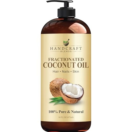 Handcraft Blends Fractionated Coconut Oil - 16 Fl Oz - 100% Pure and Natural - Premium Grade Oil for Skin and Hair - Carrier Oil - Hair and Body Oil - Massage Oil - Hair Tonic - Image 1