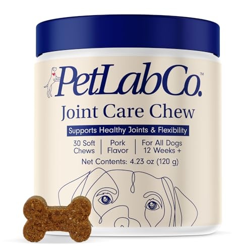 Petlab Co. Joint Care Chews for Dogs - High Levels of Glucosamine, Green Lipped Mussels, Omega 3 and Turmeric - Hip and Joint Supplement for Dogs to Actively Support Mobility - Image 1