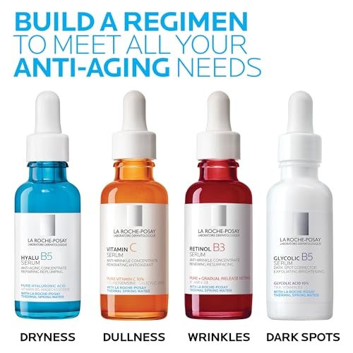 La Roche-Posay Pure Vitamin C Face Serum with Hyaluronic Acid & Salicylic Acid, Anti Aging Face Serum for Wrinkles & Uneven Skin Texture to Visibly Brighten & Smooth. Suitable for Sensitive Skin - Image 2