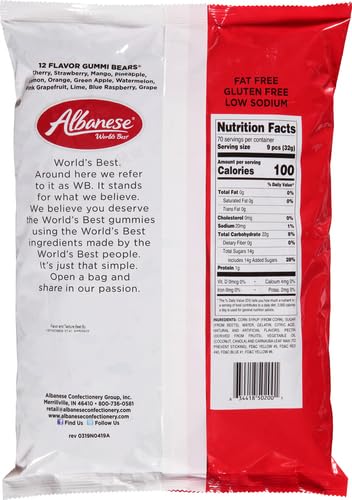 Albanese World's Best 12 Flavor Gummi Bears, 5lbs of Easter Candy, Great Easter Basket Stuffers - Image 13