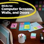 Post-it Super Sticky Notes, 3x3 in, 24 Pads, 2x the Sticking Power, Supernova Neons, Bright Colors, Recyclable - Image 13