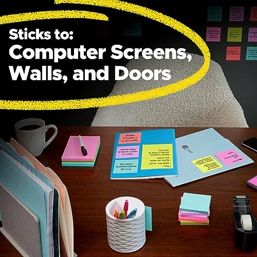 Post-it Super Sticky Notes, 3x3 in, 24 Pads, 2x the Sticking Power, Supernova Neons, Bright Colors, Recyclable - Image 13
