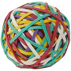 U Brands Ball Of Rubber Bands, Assorted Colors