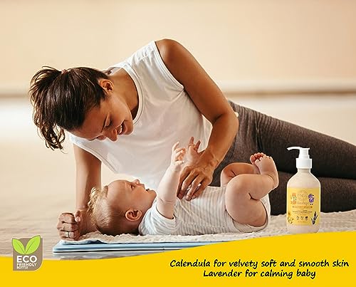 Nü Boutìq Organic Vegan Baby Lotion, Moisturizing and calming kids body lotion with Calendula & Lavender, newborns All Skin Types, New Biodegradable bottle(300g), 10.60 Fl Oz (Pack of 1) - Image 6