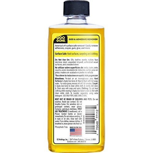 Goo Gone Adhesive Remover - 8 Ounce - Surface Safe Adhesive Remover Safely Removes Stickers Labels Decals Residue Tape Chewing Gum Grease Tar - Image 10