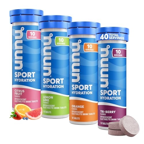 Nuun Sport Electrolyte Tablets for Proactive Hydration, Mixed Citrus Berry Flavors, 4 Pack (40 Servings) - Image 1