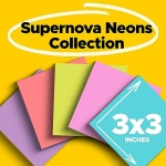 Post-it Super Sticky Notes, 3x3 in, 24 Pads, 2x the Sticking Power, Supernova Neons, Bright Colors, Recyclable - Image 17