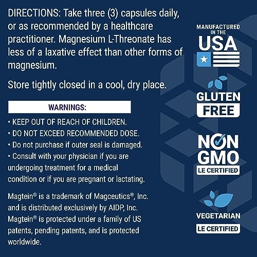 Life Extension Neuro-mag Magnesium L-threonate, Magnesium L-threonate, Brain Health, Memory & Attention, Gluten Free, Vegetarian, Non-GMO, 90 Vegetarian Capsules - Image 5