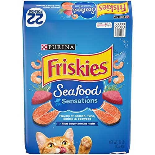 Purina Friskies Dry Cat Food, Seafood Sensations - 22 lb. Bag - Image 1