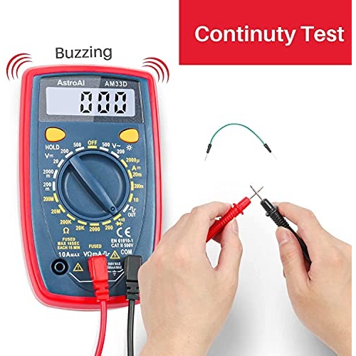 AstroAI Multimeter Tester 2000 Counts Digital Multimeter with DC AC Voltmeter and Ohm Volt Amp Meter ; Measures Voltage, Current, Resistance; Tests Live Wire, Continuity - Image 7
