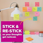 Post-it Super Sticky Notes, 3x3 in, 24 Pads, 2x the Sticking Power, Supernova Neons, Bright Colors, Recyclable - Image 15