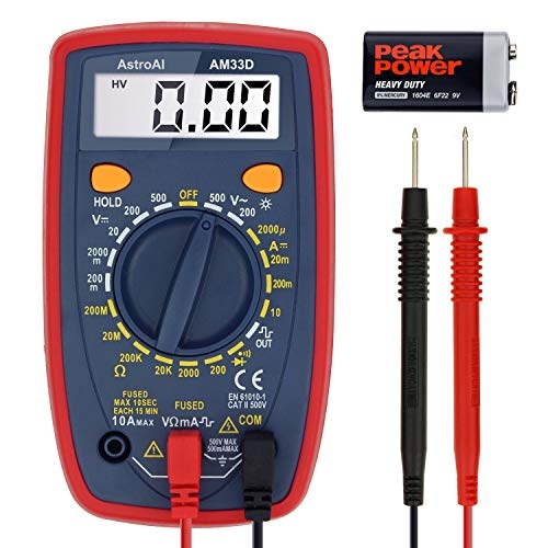AstroAI Multimeter Tester 2000 Counts Digital Multimeter with DC AC Voltmeter and Ohm Volt Amp Meter ; Measures Voltage, Current, Resistance; Tests Live Wire, Continuity - Image 1