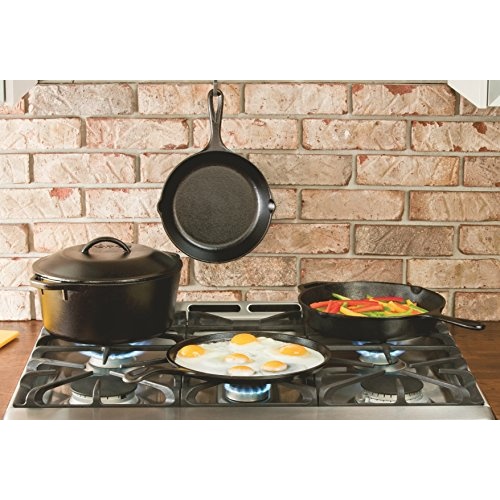 Lodge LDP3 Cast Iron Rectangular Reversible Grill/Griddle, 9.5-inch x 16.75-inch, Black - Image 4