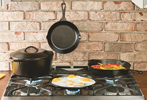 Lodge LDP3 Cast Iron Rectangular Reversible Grill/Griddle, 9.5-inch x 16.75-inch, Black - Image 4