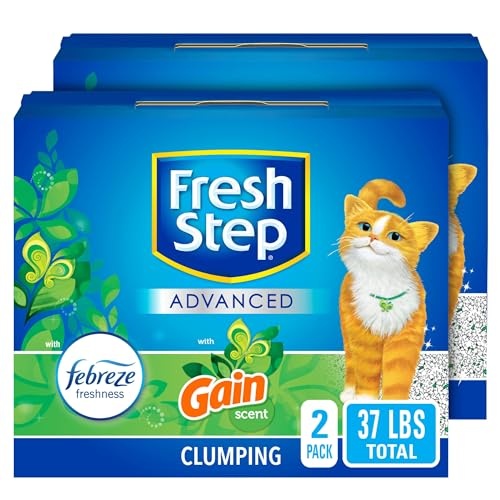 Fresh Step Clumping Cat Litter, With Febreze Gain, Advanced, Extra Large, 37 Pounds total (2 Pack of 18.5lb Boxes) - Image 1