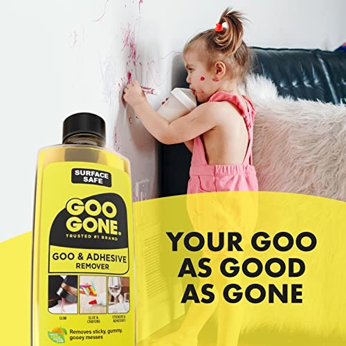 Goo Gone Adhesive Remover - 8 Ounce - Surface Safe Adhesive Remover Safely Removes Stickers Labels Decals Residue Tape Chewing Gum Grease Tar - Image 4