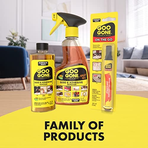 Goo Gone Adhesive Remover - 8 Ounce - Surface Safe Adhesive Remover Safely Removes Stickers Labels Decals Residue Tape Chewing Gum Grease Tar - Image 3