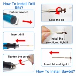 3-Speed Cordless Mini Drill Pen With 8 Small Drill Bits,Rechargeable Electric Hand Drill Pin Vise,Micro Drill Set For Jewelry Making,Resin,Plastic,Wood,Keychains DIY - Image 2
