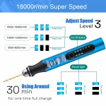 3-Speed Cordless Mini Drill Pen With 8 Small Drill Bits,Rechargeable Electric Hand Drill Pin Vise,Micro Drill Set For Jewelry Making,Resin,Plastic,Wood,Keychains DIY - Image 4