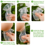 haakaa Manual Breast Pump for Breastfeeding, Silicone, Clear 4oz/100ml - Image 6