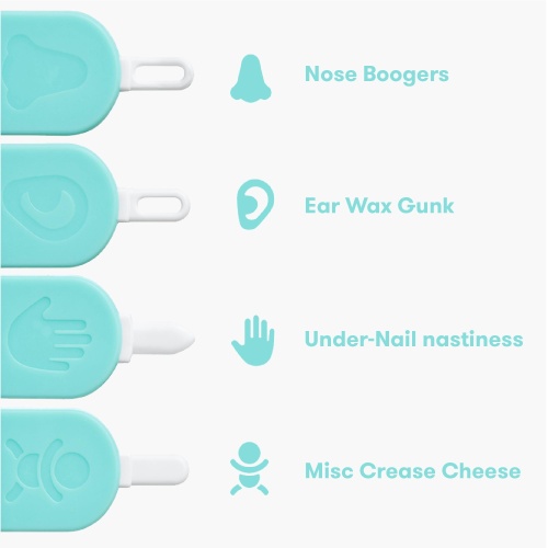 Frida Baby 3-in-1 Nose, Nail + Ear Picker | Baby Ear Cleaner + Baby Nose Cleaner and Nail Tool for Babies + Toddlers, Safely Clean Baby's Boogers, Ear Wax & More - Image 5