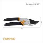 Fiskars Bypass Pruning Shears 5/8” Garden Clippers - Plant Cutting Scissors with Sharp Precision-Ground Steel Blade - Image 7