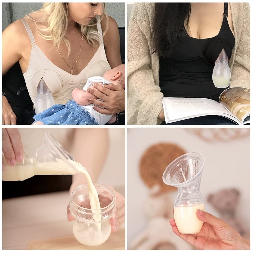 haakaa Manual Breast Pump for Breastfeeding, Silicone, Clear 4oz/100ml - Image 7