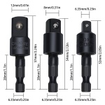 CIGOTU Right Angle Drill Adaptor,4-in-1 Impact Drill Bit Extension,360° Rotatable 1/4 3/8 1/2" Impact Grade Socket Adapter Set,105 Degree Angle Screwdriver Drill Bit for Household Workplace Industry - Image 6