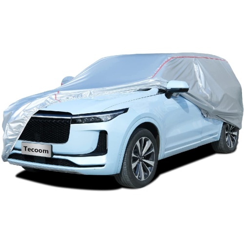 Tecoom Hard Shell Zipper Design Waterproof UV-Proof Windproof Car Cover for All Weather Indoor Outdoor Fit 206-215 Inches Full-Size SUV/Van - Image 1