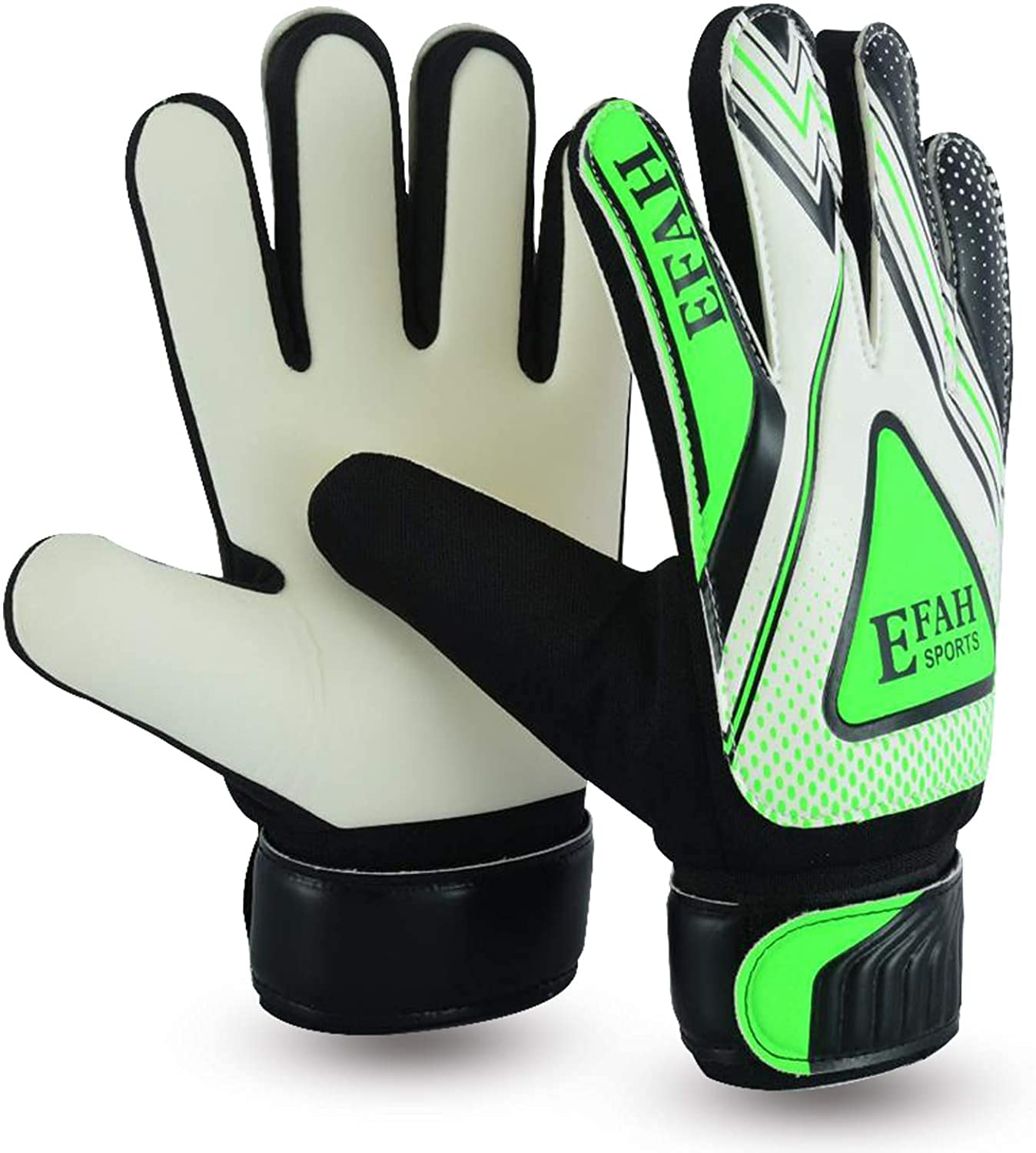 EFAH SPORTS Soccer Goalie Goalkeeper Gloves for Kids Boys Children Football Gloves with Strong Grips
