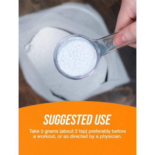 BULKSUPPLEMENTS.COM Creatine Monohydrate Powder - Creatine Supplement, Micronized Creatine, Creatine Powder - Unflavored & Gluten Free, 5g (5000mg) per Servings, 500g (1.1 lbs) (Pack of 1) - Image 4
