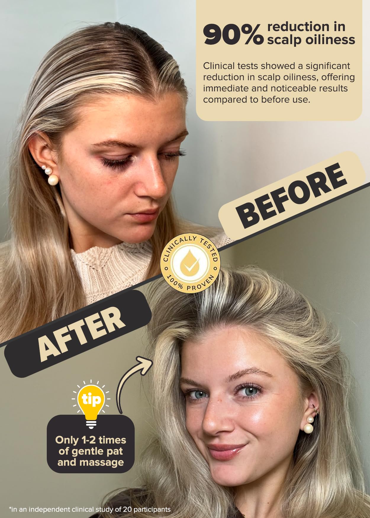 I DEW CARE Dry Shampoo Powder - Tap Secret | With Black Ginseng, Non-aerosol, Benzene-free, Mattifying Root Boost, No White Cast, Travel Size Dry Shampoo for Woman - Image 7