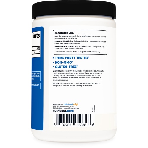 Nutricost Creatine Monohydrate Micronized Powder 500G, 5000mg Per Serv (5g) - Micronized Creatine Monohydrate, 100 Servings - Image 3