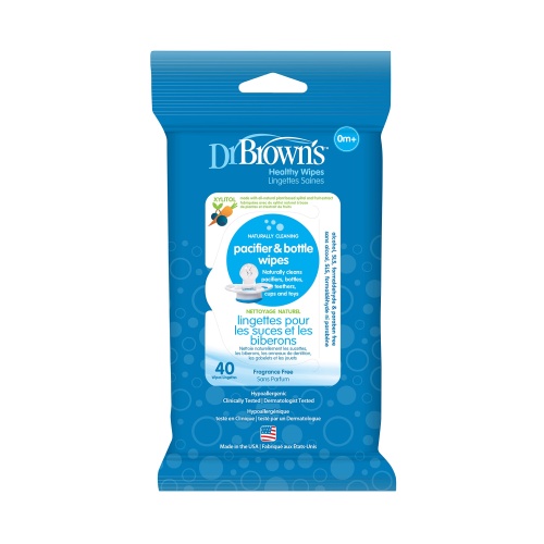 Dr. Brown's Pacifier and Bottle Wipes, 40 Count - Image 1