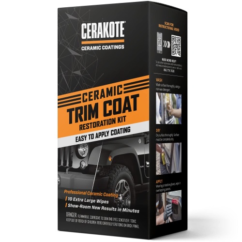 CERAKOTE® Ceramic Trim Coat Kit - Quick Plastic Trim Restorer - Ceramic Coating Black Trim Restoration to Last Over 200 Washes – A Ceramic Coating, Not a Dressing - Image 1