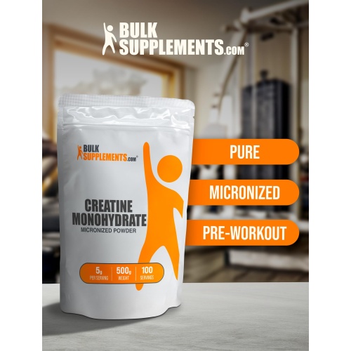 BULKSUPPLEMENTS.COM Creatine Monohydrate Powder - Creatine Supplement, Micronized Creatine, Creatine Powder - Unflavored & Gluten Free, 5g (5000mg) per Servings, 500g (1.1 lbs) (Pack of 1) - Image 3