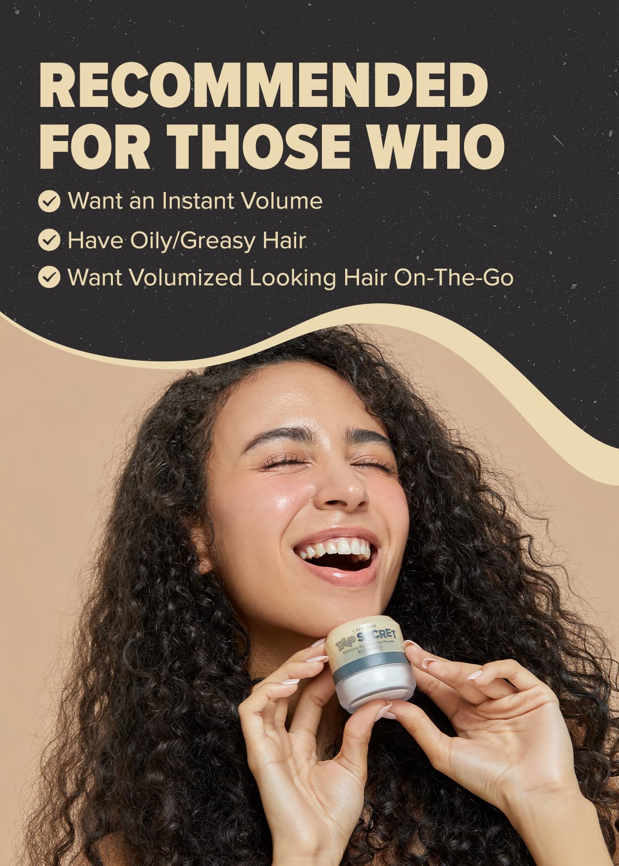 I DEW CARE Dry Shampoo Powder - Tap Secret | With Black Ginseng, Non-aerosol, Benzene-free, Mattifying Root Boost, No White Cast, Travel Size Dry Shampoo for Woman - Image 2