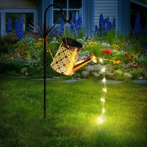 Otdair Solar Watering Can with Lights, Outdoor Garden Decor Waterproof Solar Garden Lights for Outdoor Pathway Yard Lawn Patio Party Decorations Gift for Mom Grandma Birthday - Image 1