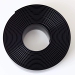 KOMORAX Black 2" Wide 20' Length Chair Vinyl Strap Strapping for Patio Lawn Garden Outdoor Furniture Matte Finish Color - Image 2